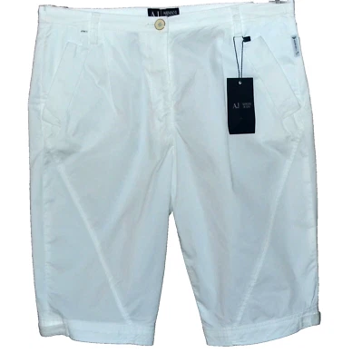 Armani Jeans Women White  Cotton Shorts  Size US 0 EU 26 - Image 1 of 4