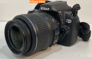Nikon D60 10.2MP DSLR-Kamera Kit + 18-55mm VR Objektiv - vollständig getestet, top - Bild 1 von 23