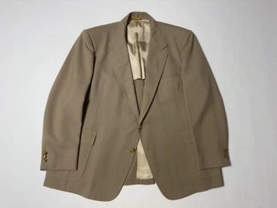 Blazer de lana tostada de los años 70 para hombre talla 53 traje largo chaqueta abrigo deportivo retro vintage Foto 1 de 4