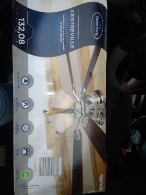 Harbor Breeze New 52" Centreville Ceiling Fan with Led Lights, Open Box New - Image 1 of 4