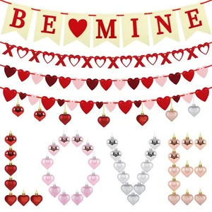 Valentines Day Decor 48PCS Valentine's Ornaments 4 Kinds of Valentines Day Ba... - Picture 1 of 6
