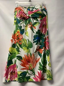 Tommy Bahama Large Twist Front Halter Spa Dress Padded Floral Knee Length NWT - Picture 1 of 6