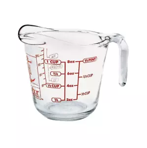Anchor Hocking Measuring Jug - Glass Cup/Pints/Millilitre/Quart - 250ml - Picture 1 of 2