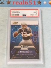 2003 Topps Finest #35 TOM BRADY | PSA 9 Mint | New England Patriots Buccaneers 