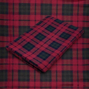 Red and Green Tartan Plaid Cotton Flannel Fabric - 60" Wide - Sold by the Yard - Picture 1 of 5