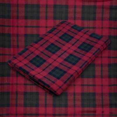 Red and Green Tartan Plaid Cotton Flannel Fabric - 60" Wide - Sold by the Yard - Image 1 of 4