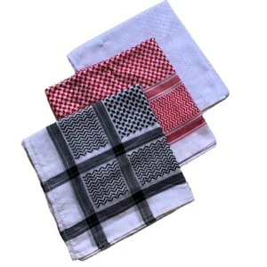 Muslim Men Plaid Print Headscarf Arab Dubai Turban Neck Wrap ArabIL - Picture 1 of 12