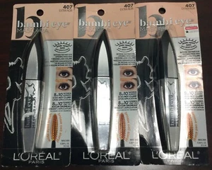 [PAQUETE DE 4] RÍMEL DE APERTURA INSTANTÁNEA L'OREAL BAMBI EYE #407 EXTRA NOIR 0,28 OZ - Imagen 1 de 2
