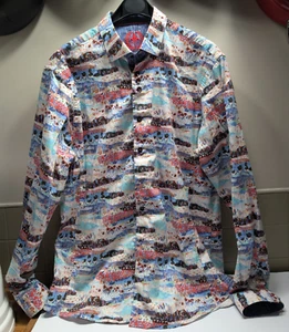 Au Noir long sleeve shirt, flowery field patern, size 5 (XL), preowned - Picture 1 of 24