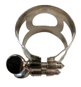 Legatura in Metallo per Bocchino Becco Sassofono Alto a Doppia Vite Sax Fascetta - Picture 1 of 10