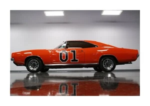 Dodge Charger General Lee reproduction car poster choice of frame - Picture 1 of 6