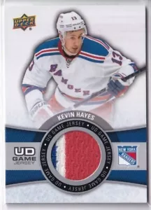 Camiseta deportiva de juego KEVIN HAYES 2015-16 UD parche de 3 colores usada NHL Penguins Rangers - Imagen 1 de 2