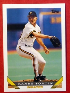 1993 Topps Randy Tomlin LEERE RÜCKSEITE #416 (Piraten) Fehler - Bild 1 von 1