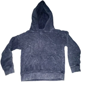 Gap Teen Heather Navy Blue Washed Out Hooded Sweatshirt Size Medium M - Picture 1 of 6