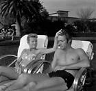 Clint Eastwood and wife Maggie Eastwood visit Las Vegas NV 1959 Old TV Photo 9