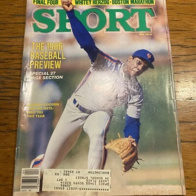 Sport Magazine April 1986 Dwight Doc Gooden Mets GOOD - Image 1 of 4