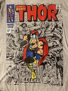 THOR T-SHIRT - Ausgabe 154 Kunst von Jack Kirby Official Marvel NEU Herren LARGE - Bild 1 von 5