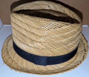 Rush Fedora Hut 2011 Damen M/L neu neu mit Etikett Stroh mit schwarzem Band, Marke Target - Bild 1 von 15