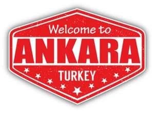 Ankara Stadt Türkei Grunge Reise Stempel Auto Autoaufkleber Aufkleber - "GRÖSSEN" - Bild 1 von 1