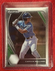 2021 Panini Prizm Draft Picks CARSON WILLIAMS #PDP28 TAMPA BAY RAYS
