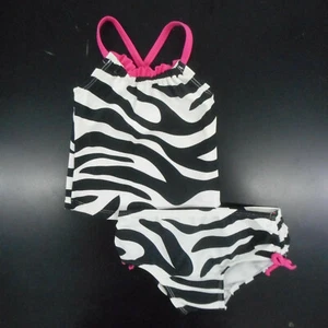 Traje de baño para bebés OshKosh blanco y negro estampado cebra 2 piezas tallas 9 mth. & 18Mth. - Imagen 1 de 2