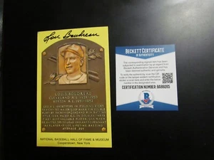 Lou Boudreau signed HOF Postcard Beckett Certified - Picture 1 of 3