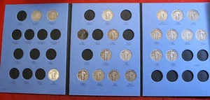 1916-1930 Cuartos Liberty de pie en nueva carpeta Whitman 21 monedas SL15 - Imagen 1 de 12