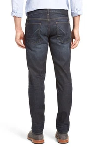 Pantalones de mezclilla HUDSON para hombre Blake calce ajustado pierna recta talla 40 Dunlin lavado oscuro $209 nuevos con etiquetas - Imagen 1 de 12