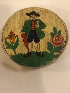 Caja de madera doblada pintada a mano de recuerdo ~ Feldberg - Selva Negra Alemania ~ WN93 - Imagen 1 de 10