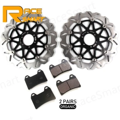 Rotores de disco de freno delanteros pastillas orgánicas para Ducati SS SUPERSPORT 800 2003 2004 2005 Foto 1 de 4