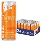 (24 Pack) Red Bull Energy Drink, Strawberry Apricot, Amber Edition, 8.4 Fl Oz