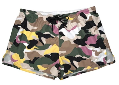 HUGO by Hugo Boss Running Shorts Colorful Modern Camo Sz M New Tags - Image 1 of 4