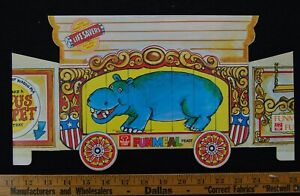 [ 1981 BURGER CHEF Fun Meal Box - HIPPO Circus Train - LIFE SAVERS Candy ]