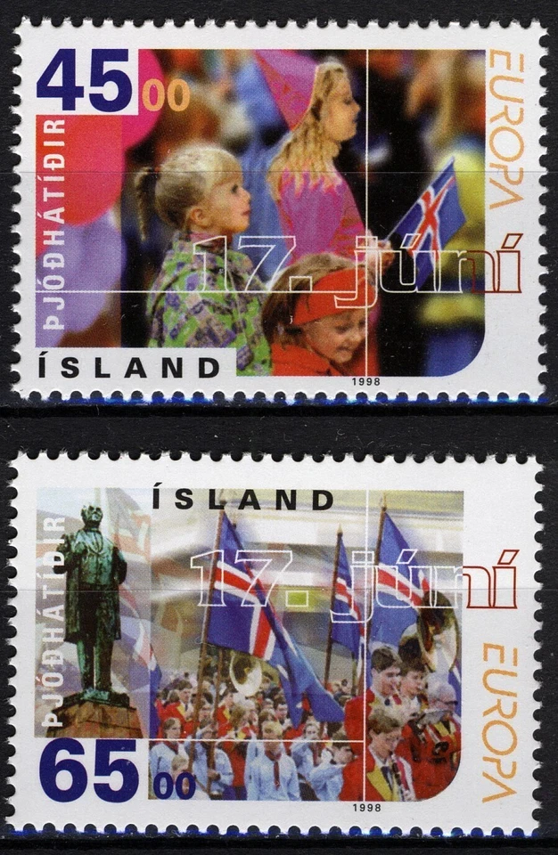Islandia 1998, Europa: Conjunto Fiestas Nacionales y Fiestas MNH, Mi 890-91 Foto 1 de 1