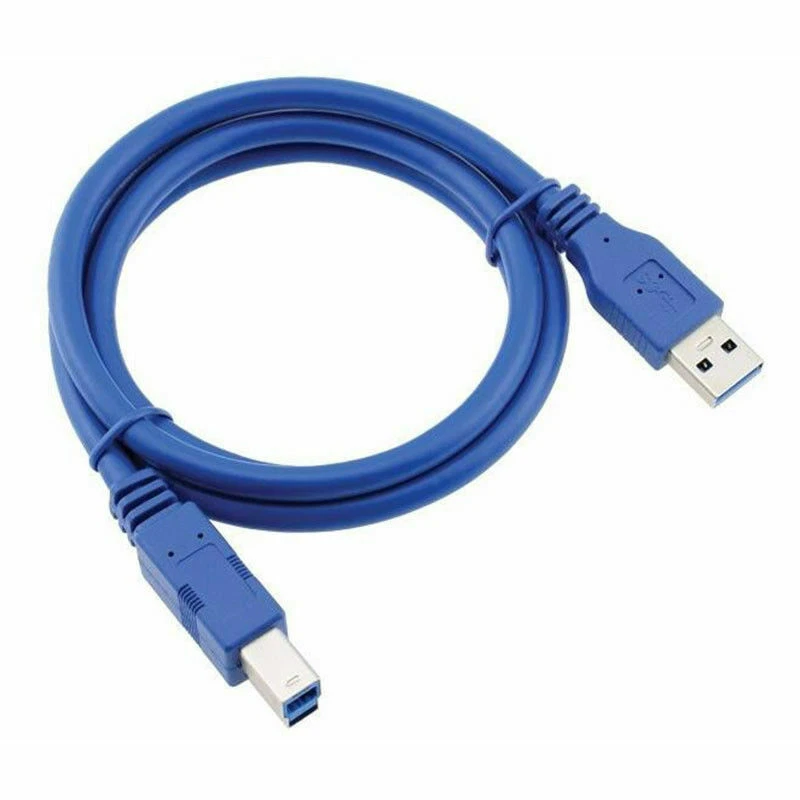 USB-A 3.0 Male to USB-B Type Male Super Speed 5Gbps Printer Cable - 1m - Image 1 of 4