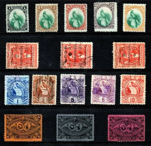 GUATAMALA  21-25  26-28  43-47  60-62 EARLY ISSUES, FREE SHIPPING IN USA Cover