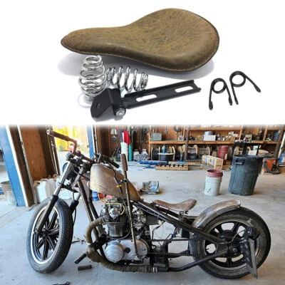 Bobber Motorcycle Retro Spring Solo Seat For Yamaha V Star 1300 1100 950 650 250 Foto 1 de 4