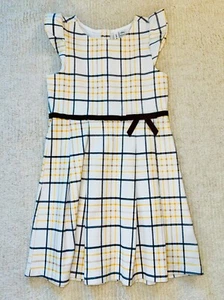 Kindermode - JANIE & JACK - Mädchen kariertes Kleid Mode Schleife (Größe 6) fast neu - Bild 1 von 4