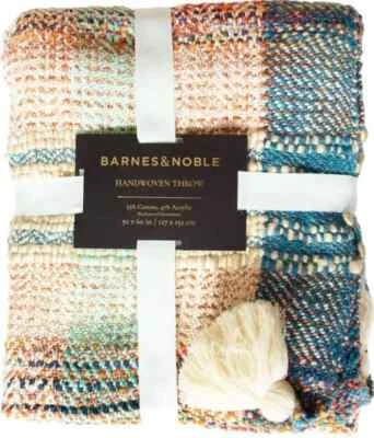 Barnes & Noble Textured Multicolored Throw with Tassels 50" x 60" NWT - Image 1 of 3