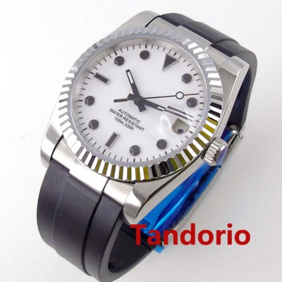 Reloj automático para hombre 36 mm/39 mm esfera negra estéril NH35A PT5000 cristal de zafiro Foto 1 de 4