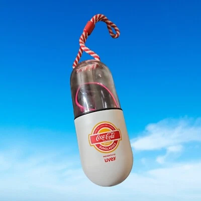 Gafas de sol vintage Coca Cola rosa rojo con visera marca UVEX estuche de pastillas años 80 Foto 1 de 4