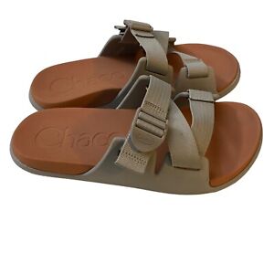 Chaco Chillos Slide Strappy Sandals Moon Rock Gray Comfort Casual Men's Size 8