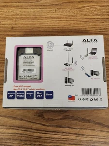 Alfa Network AWUS036H WiFi 802.11 b/g 5x Long-Range Alfa APA-M04 7 dBi gain - Picture 1 of 7