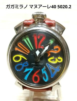 Reloj Hombre Gaga Milano Manuale 40 Esfera Carcasa Negra Usado Caja 4cm Foto 1 de 4