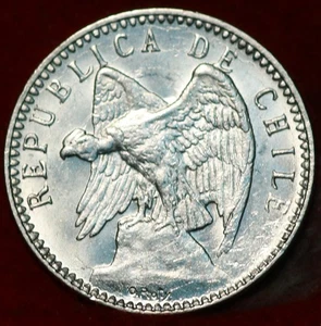 Uncirculated 1896 Chile 5 Centavos Silver Foreign Coin - Picture 1 of 2