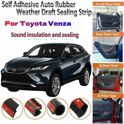 Tira de sello de goma para puerta k kit de reducción de ruido del viento tiro meteorológico para Toyota Venza Foto 1 de 4