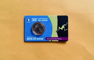 2025 Mob of Roos Perth ANDA 30th Anniversary Privy mark UNC $1 Coin in Card - Picture 1 of 2