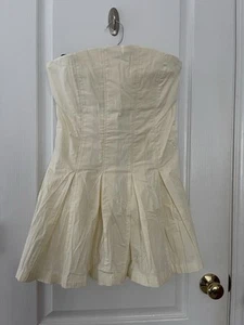 Neu mit Etikett Free People Made Me Smile trägerloses Minikleid in Creme Größe M - Bild 1 von 7