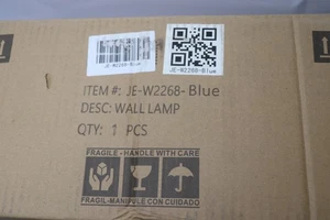 Aiwen 1-Light Rustic Industrial Wall Sconce Over Mirror Blue JE-W2268BE - Picture 1 of 4