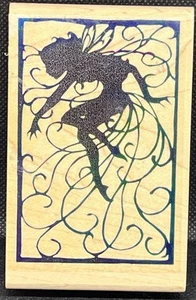 Wirbel Fee Rahmen Stempel von Enchanted Ink magisch mythisch Fantasy Holz - Bild 1 von 5